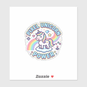Unicorn Pixel Unicorn Power Graphic Design Product