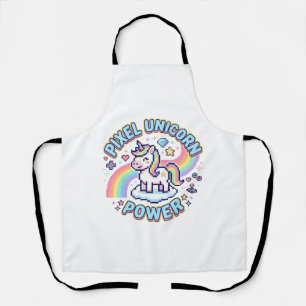 Unicorn Pixel Unicorn Power Graphic Design Product Apron