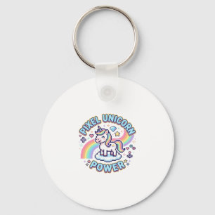 Unicorn Pixel Unicorn Power Graphic Design Product Key Ring