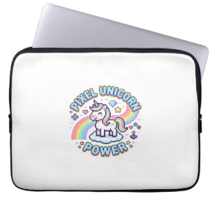 Unicorn Pixel Unicorn Power Graphic Design Product Laptop Sleeve