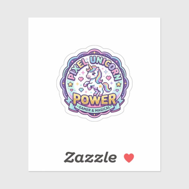 Unicorn Pixel Unicorn Power POD Ready Apparel Grap (Sheet)