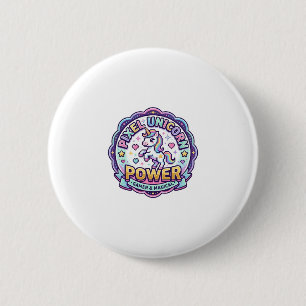 Unicorn Pixel Unicorn Power POD Ready Apparel Grap 6 Cm Round Badge