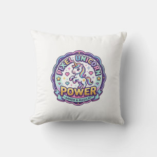Unicorn Pixel Unicorn Power POD Ready Apparel Grap Cushion
