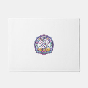 Unicorn Pixel Unicorn Power POD Ready Apparel Grap Doormat