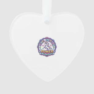 Unicorn Pixel Unicorn Power POD Ready Apparel Grap Ornament