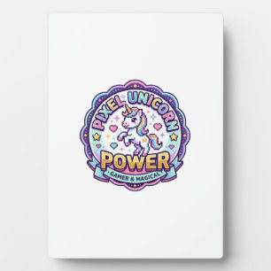 Unicorn Pixel Unicorn Power POD Ready Apparel Grap Plaque
