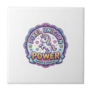 Unicorn Pixel Unicorn Power POD Ready Apparel Grap Tile