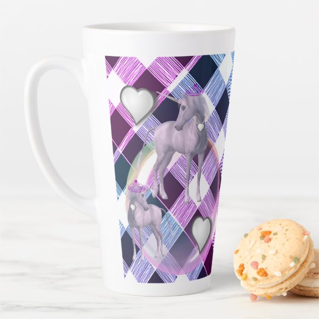 Unicorn Plaid Latte Mug (In Situ)
