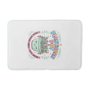 Unicorn Planticorn Pot Graphic Design Graphic Tee Bath Mat
