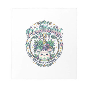 Unicorn Planticorn Pot POD Ready POD Artwork_1 Notepad