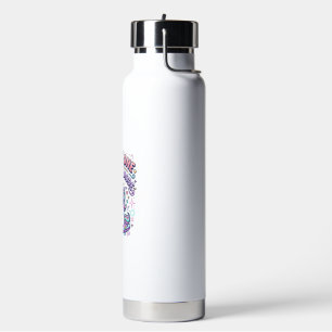 Unicorn Player One Unicorn Mode Retro Style Graphi Water Bottle