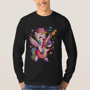 Unicorn Playing Guitar Unicorn Rock Star Guitar Ro T-Shirt