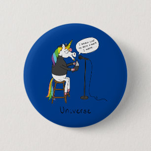 Unicorn Poetry Funny Cute Cartoon 6 Cm Round Badge