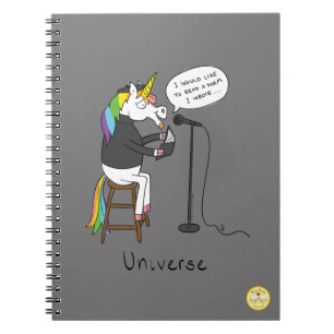 Unicorn Poetry Poet Funny Notebook