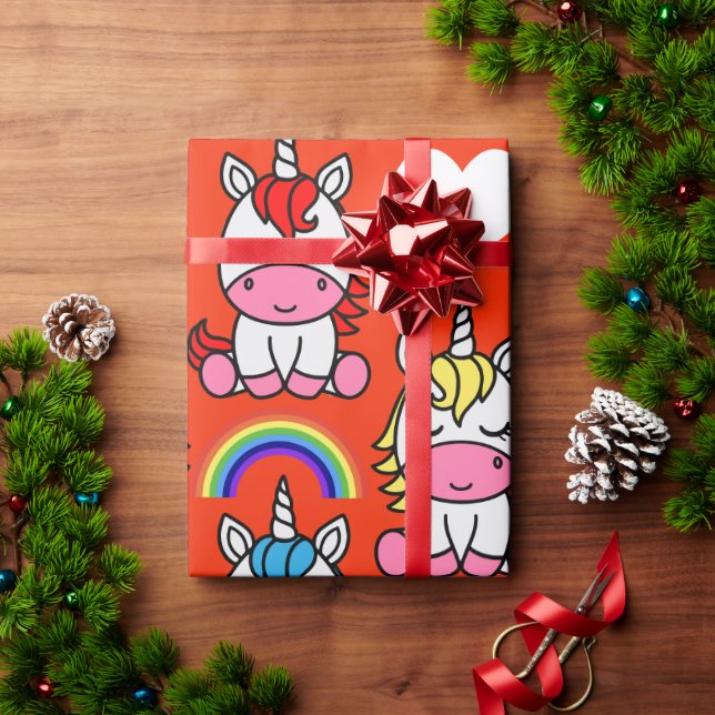 Unicorn Pony Birthday Wrapping Paper (Holiday Gift)