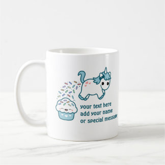Unicorn Pooping on Cupcake Coffee Mug