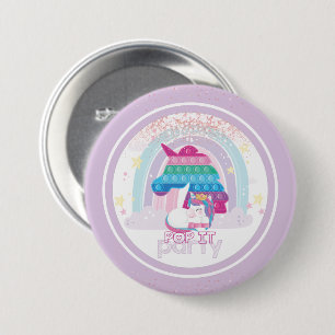 Unicorn Pop It Birthday  7.5 Cm Round Badge