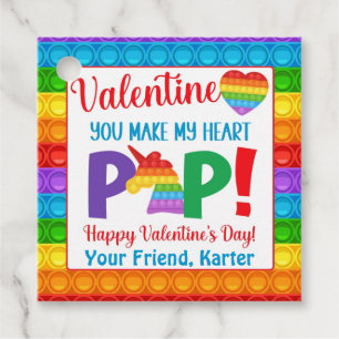 Unicorn Pop It Kids Valentine's Day  Favour Tags