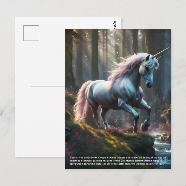 Unicorn  postcard (Front/Back)
