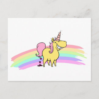 unicorn postcard