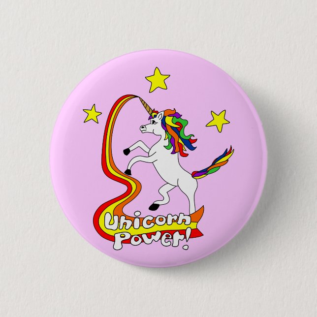 Unicorn Power! 6 Cm Round Badge (Front)