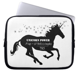Unicorn Power Fake Math Formula Funny Laptop Sleeve