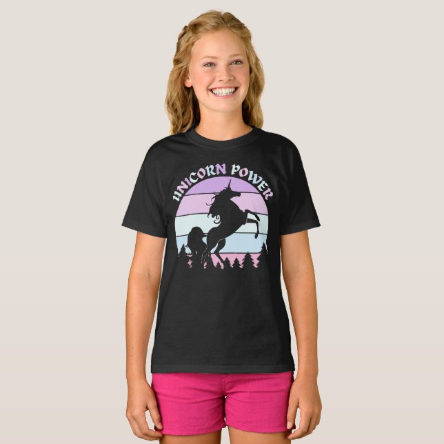 Unicorn Power Fun Kids T-Shirts (Front Full)