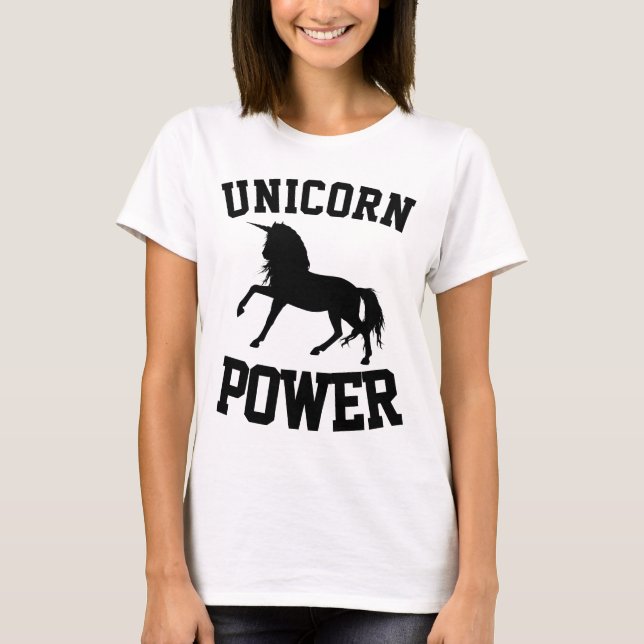 UNICORN POWER Funny Ladies T-shirts (Front)