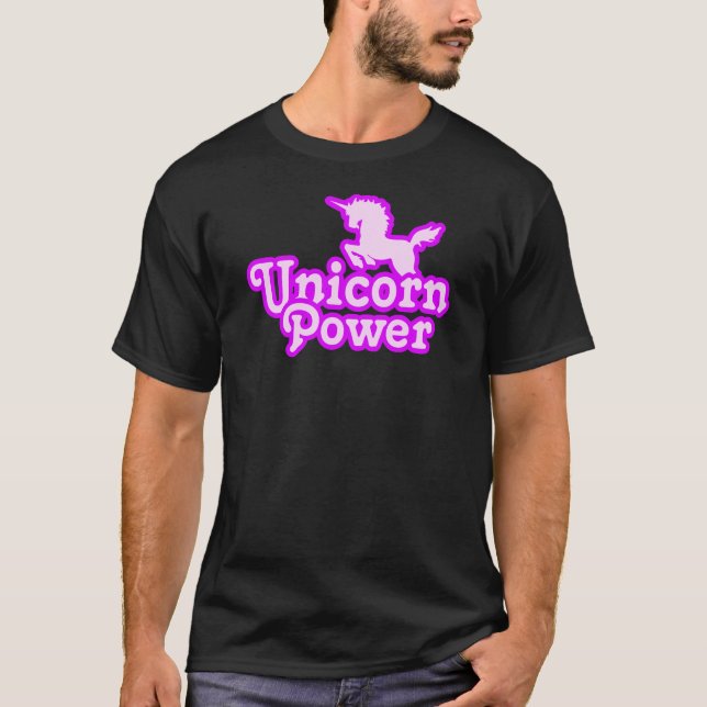 Unicorn Power Men's Basic Dark T-Shirt (Front)