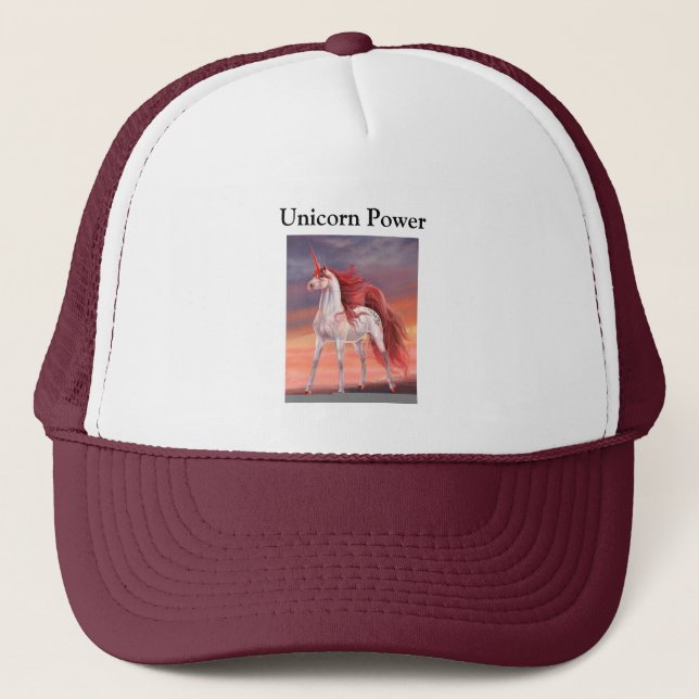 Unicorn Power Trucker Hat (Front)