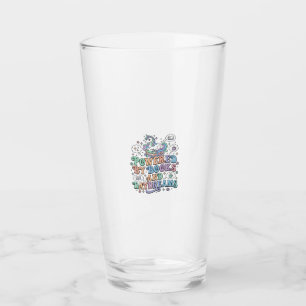 Unicorn Powered by Books and Daydreams Kawaii Vect Glass