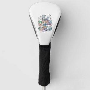 Unicorn Powered by Books and Daydreams Kawaii Vect Golf Head Cover