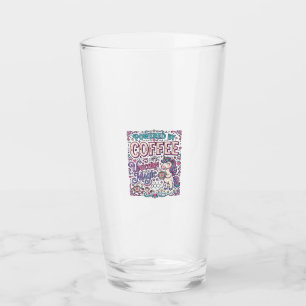 Unicorn Powered by Coffee and Unicorn Magic Colorf Glass