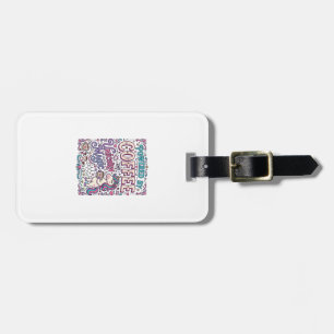 Unicorn Powered by Coffee and Unicorn Magic Colorf Luggage Tag