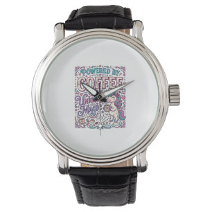Unicorn Powered by Coffee and Unicorn Magic Colorf Watch