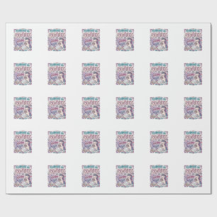 Unicorn Powered by Coffee and Unicorn Magic Colorf Wrapping Paper