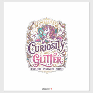 Unicorn Powered by Curiosity and Glitter Stylish W