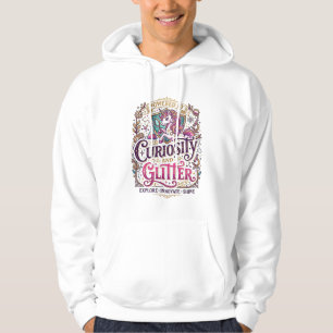 Unicorn Powered by Curiosity and Glitter Stylish W Hoodie