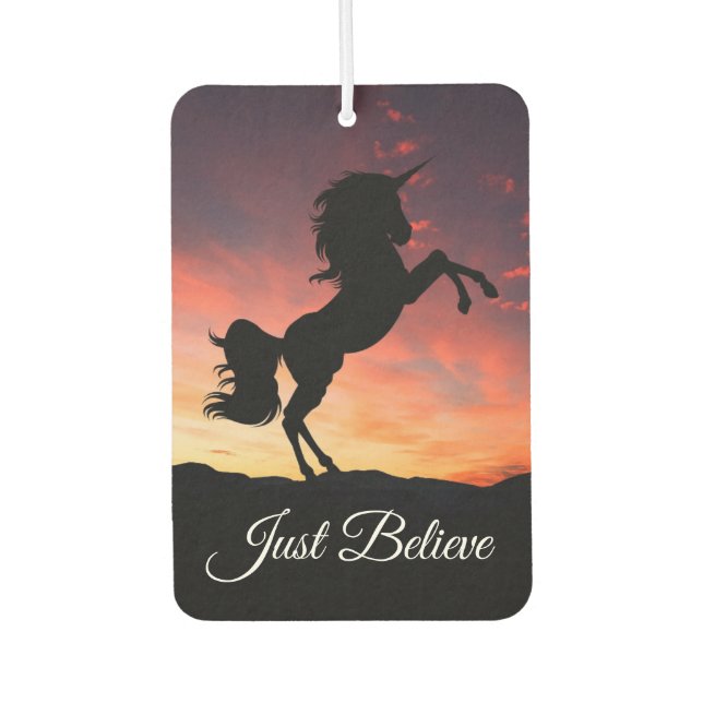 Unicorn Prancing Car Air Freshener (Front)