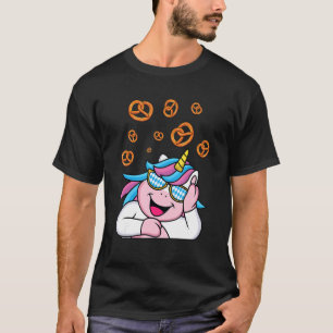 Unicorn Pretzel Oktoberfest Cute German Ladies Kid T-Shirt
