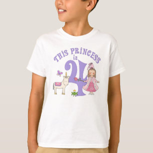 Unicorn Princess  4th Birthday T-Shirt