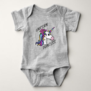 Unicorn Princess Design - Baby Jersey Bodysuit
