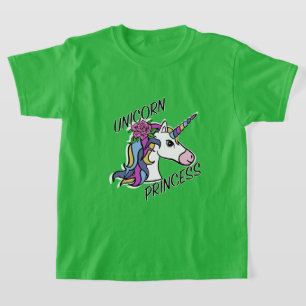 Unicorn Princess Design - Girls' Basic T-Shirt