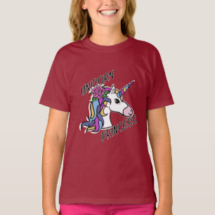 Unicorn Princess Design - Girls' Basic T-Shirt