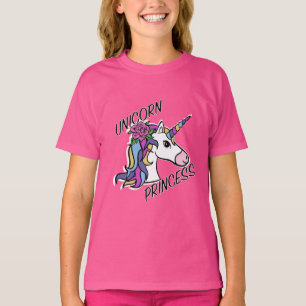 Unicorn Princess Design - Girls' Basic T-Shirt