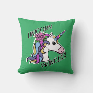 Unicorn Princess Design - Throw Pillow 16" x 16"