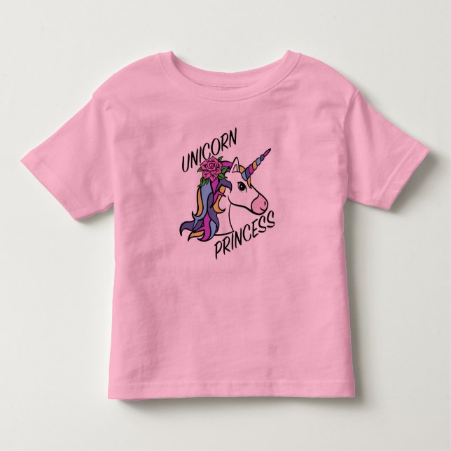 Unicorn Princess Design - Toddler Fine Jersey T-Sh T-Shirt (Front)