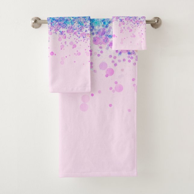 Unicorn Princess Glitter #4 Bath Towel Set (Insitu)