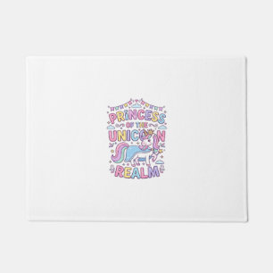 Unicorn Princess of the Unicorn Realm Charming POD Doormat