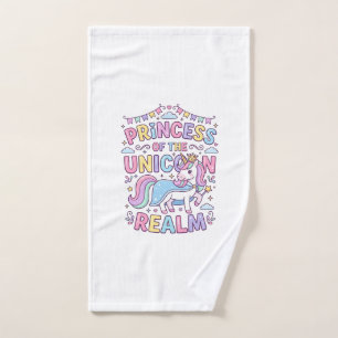 Unicorn Princess of the Unicorn Realm Charming POD Hand Towel